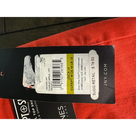 Jones New York Jeans The Lexington Skinny Ankle Scarlet Apple Size 14/32 NWT - Picture 14 of 15